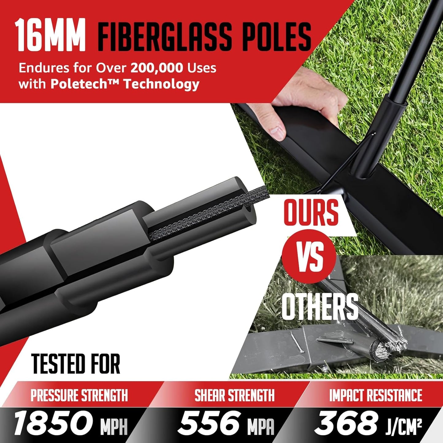 Volleyball Net, 12FT Training Set with 3-Level Adjustable Height (8'/7.4'/6.6'), Freestanding Portable Practice Net for Backyard, Serving & Spiking Drills, with Carry Bag for Outdoor & Indoor