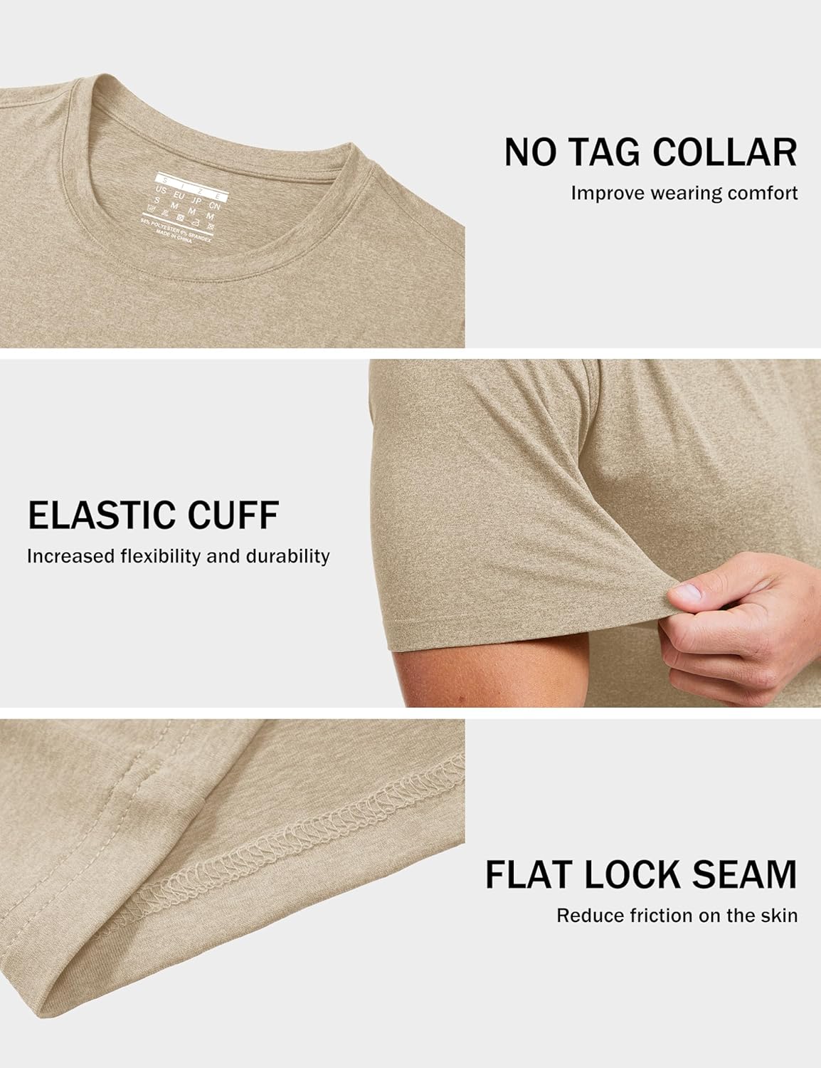 MAGCOMSEN Men's Dry Fit Workout Shirts Short Sleeve Tee Shirts Moisture Wicking Athletic Running Performence Tshirts