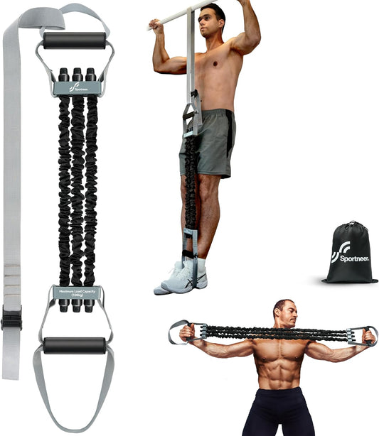 Pull up Asistance Bands - Sportneer Adjustable Resistance Bands for Pull Up Assistance with Anti-Slip Lock & Storage Bag, Heavy Duty Chin Up Bands for Fitness, Multi-Functional Calisthenics Equipment