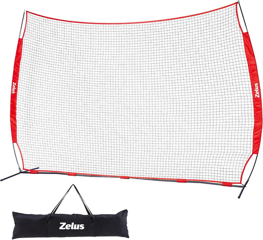 12x9ft / 16x10ft Barricade Backstop Net, Ball Sports Barrier, Practice Net for Baseball, Softball, Lacrosse, Soccer, Basketball and More