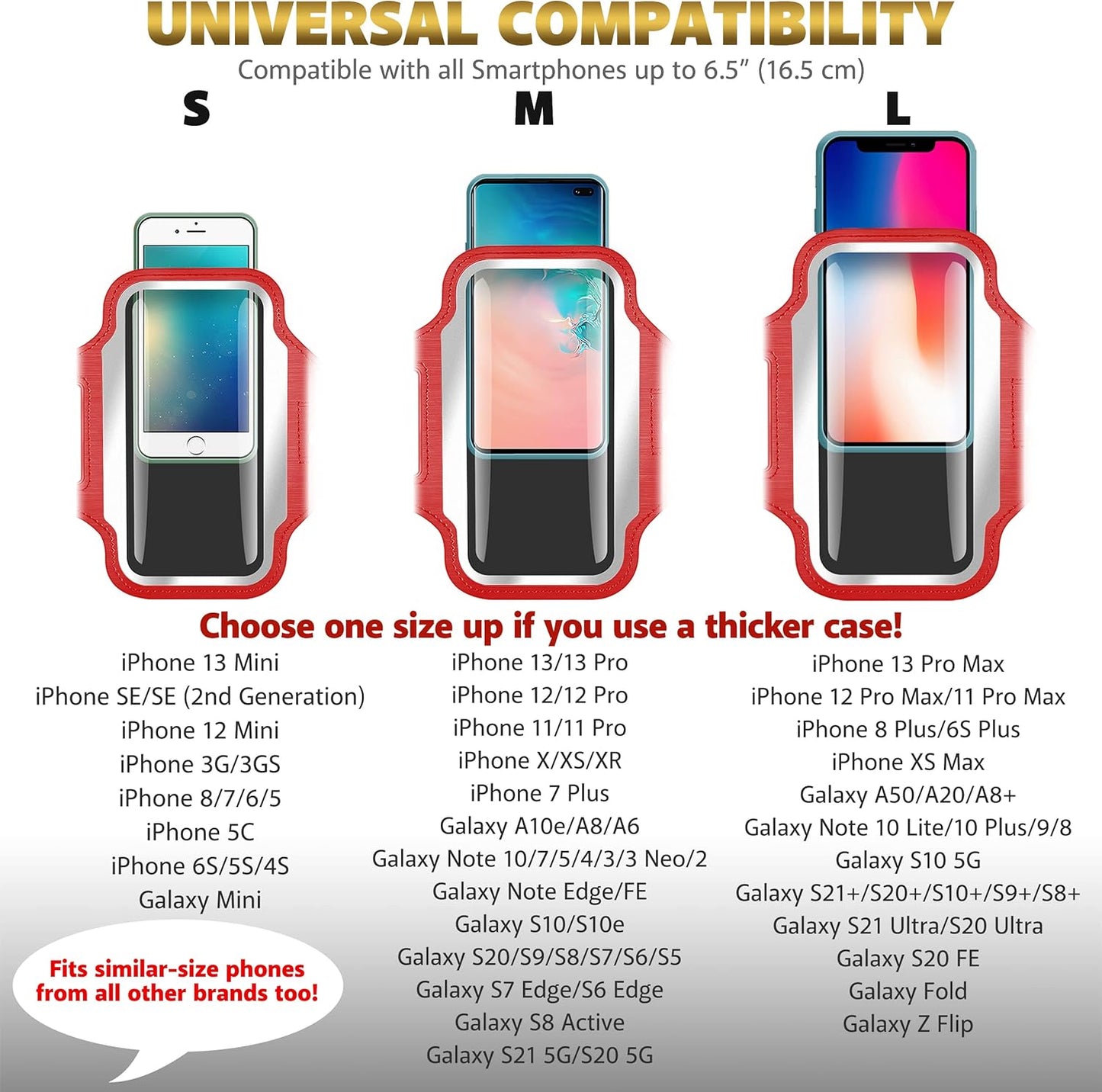 TRIBE Running Phone Holder Armband. iPhone & Galaxy Cell Phone Sports Arm Bands for Women, Men, Runners, Jogging, Walking, Exercise & Gym Workout. Fits All Smartphones. Adjustable Strap, CC/Key Pocket