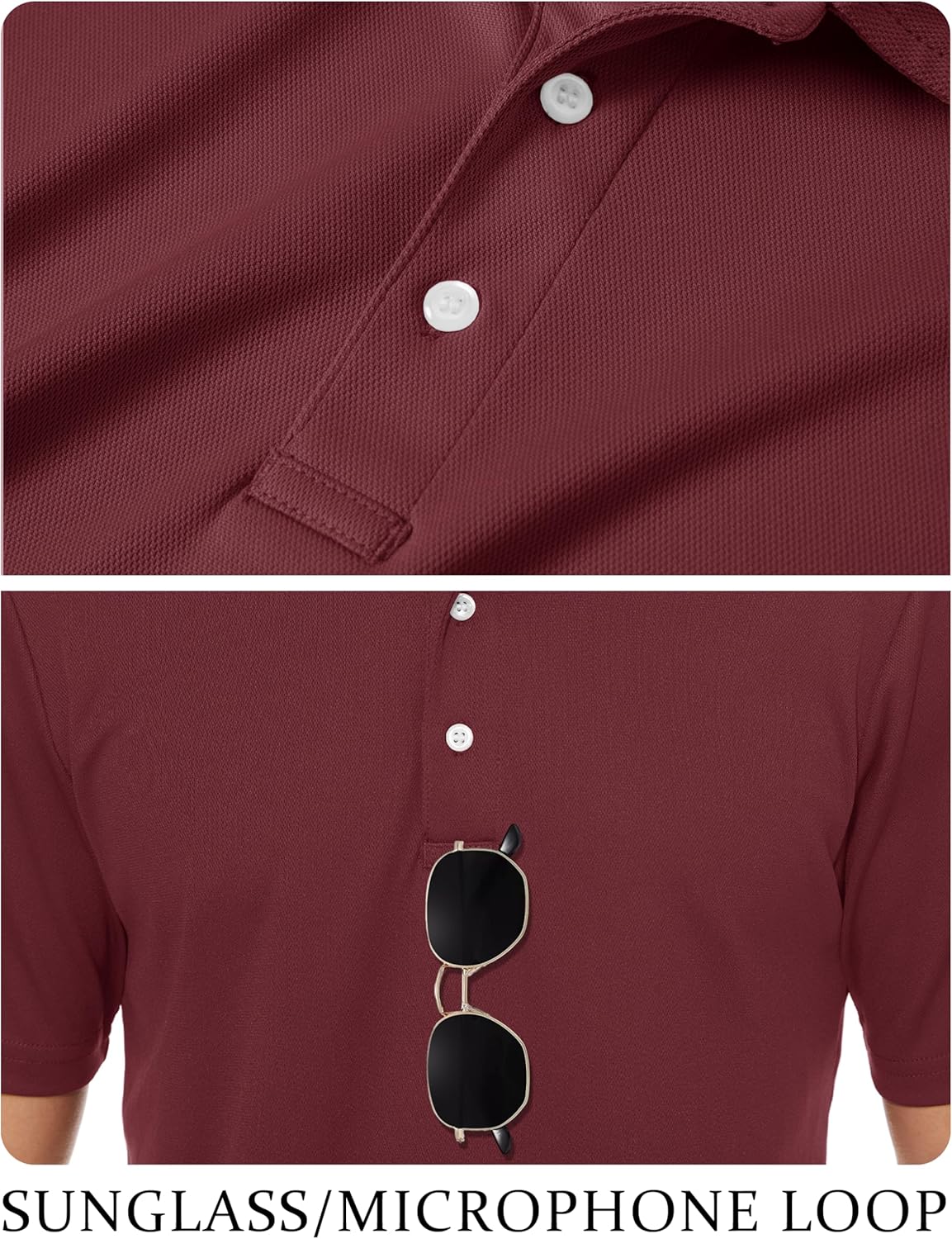 TACVASEN Mens Golf Shirt Dry Fit Mens Polo Shirts Short Sleeve Performance Golf Polos for Men with Collar Work Shirts