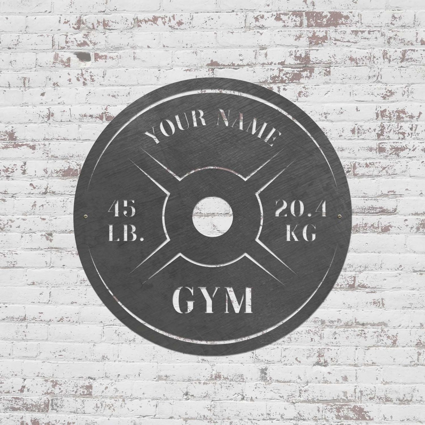 Personalized Home Gym LED Tin Metal Sign Multiple Sizes, Weight Lifting Exercise Workout Room Training Fitness Center Motivational Inspirational Quotes Decor Wall Art Hanging Accessories (11 w/o LED)