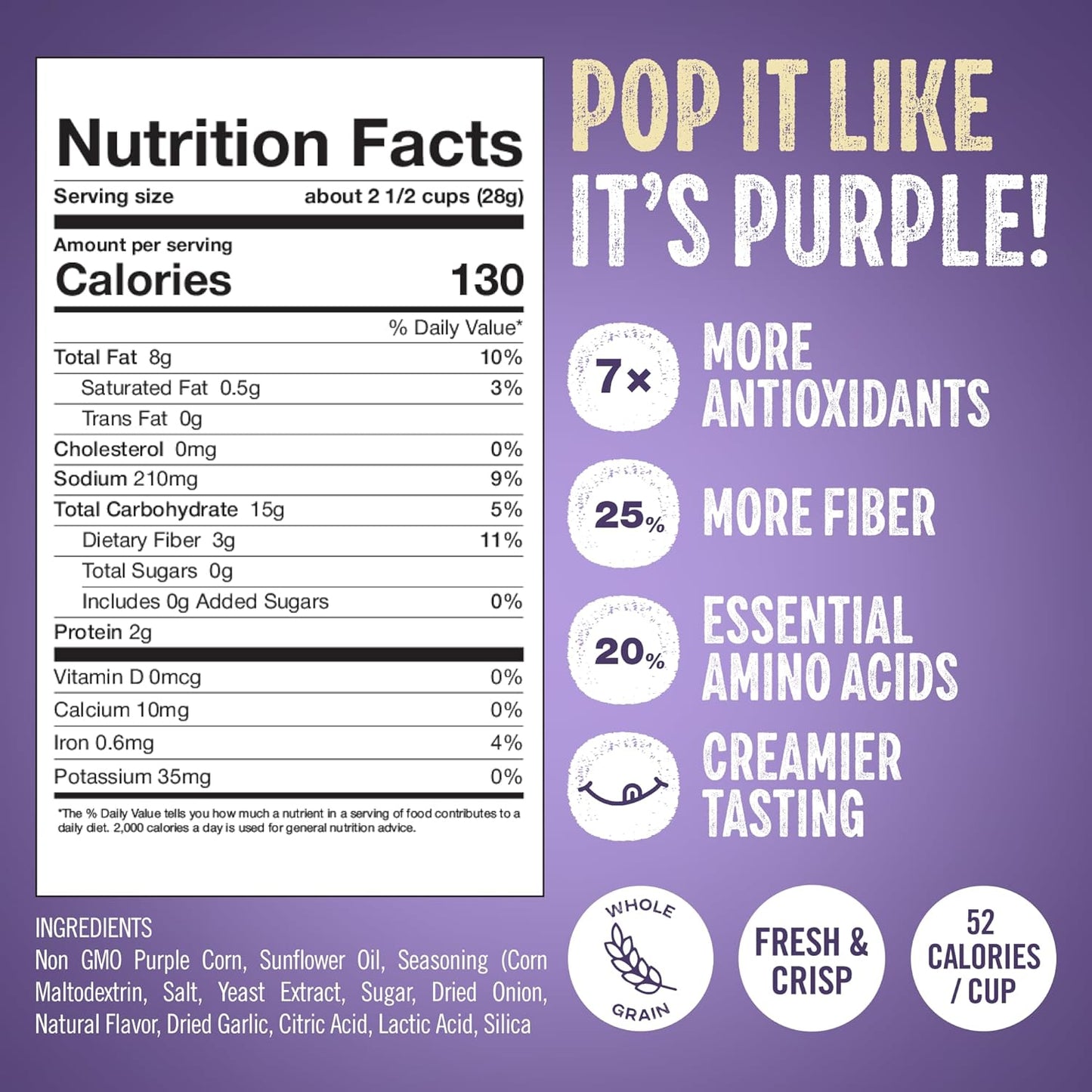 Purplesful Purple Corn Popcorn, Silkier, Creamier & Healthy Popcorn, Vegan-Friendly, Non-GMO, Flavorful Popped Corn Gourmet Snack, Jalapeno Cheddar, Big Bulk Pack - 4.8 Oz Per Pack (Pack of 9)