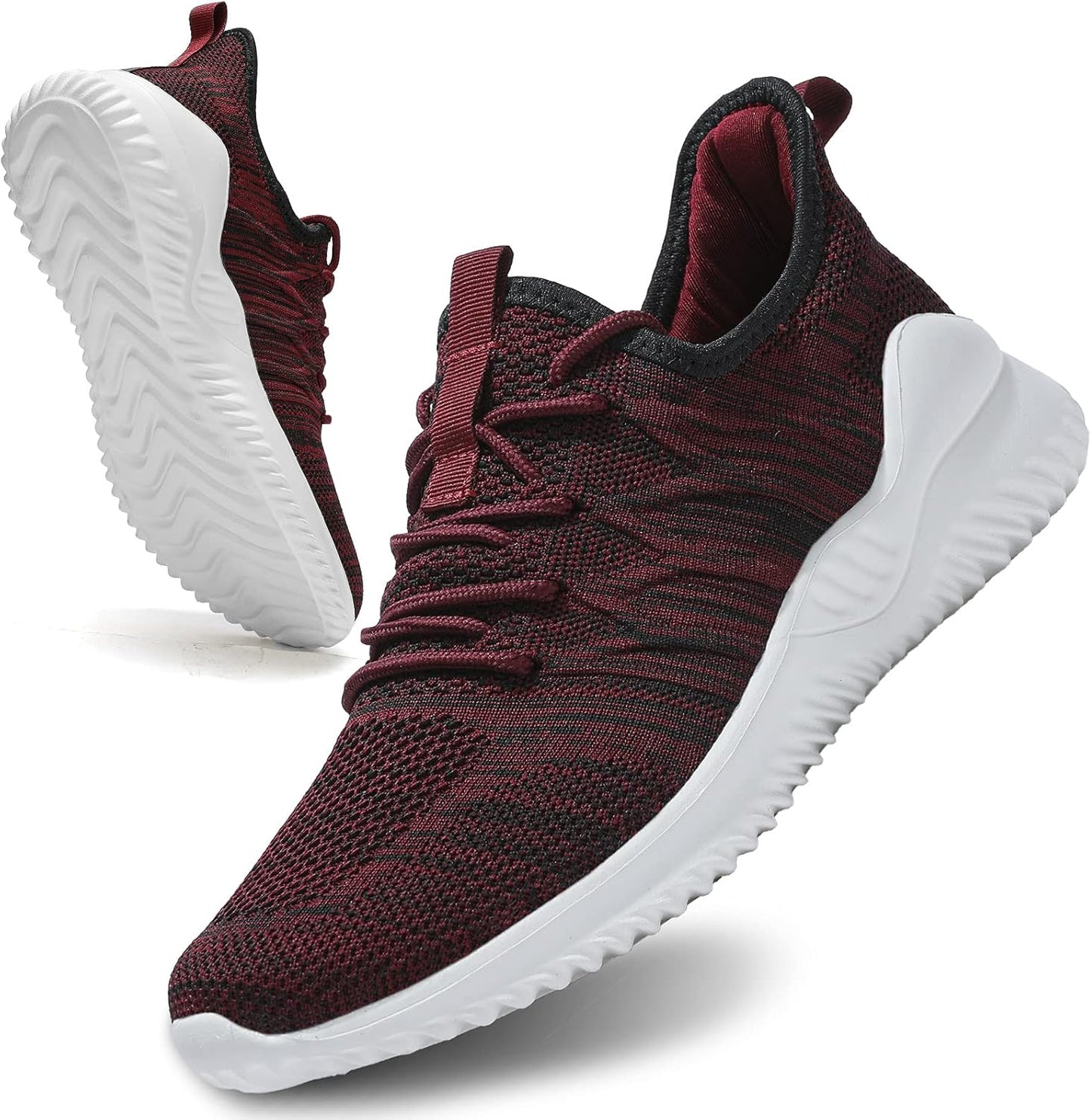 Mens Slip On Running Shoes Athletic Walking Trainers Lightweight Breathable Mesh Tennis Sneakers