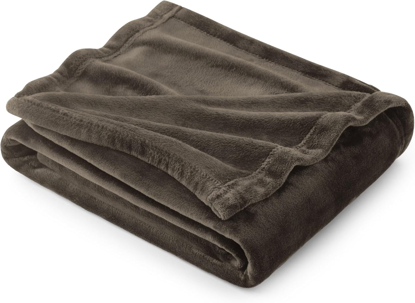 Bedsure Fleece Blanket Twin Size Brown - 300GSM Lightweight Plush Fuzzy Cozy Soft Warm Blanket for Bed, Sofa, Couch, Travel, Camping, 60x80 inches