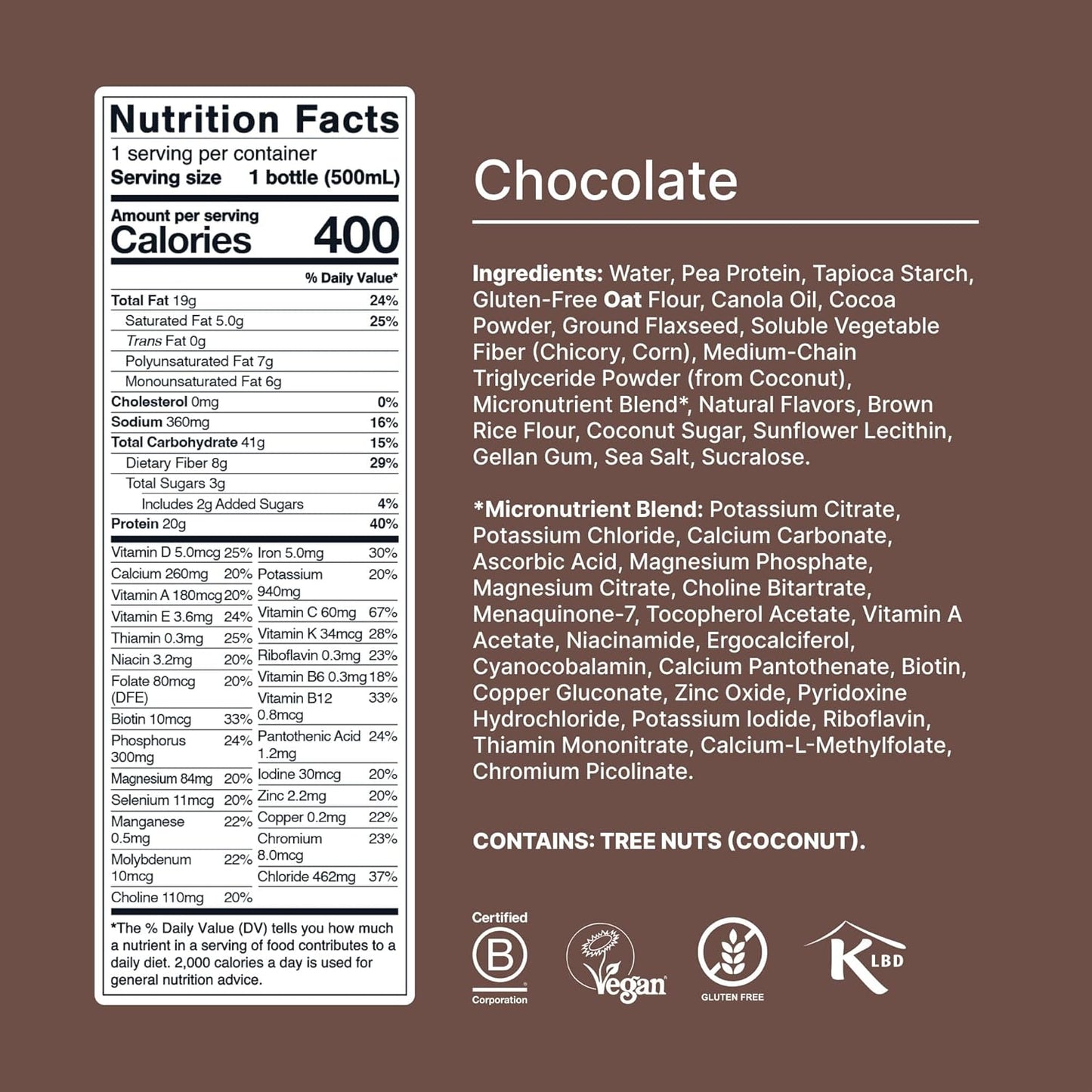 Huel Ready-to-Drink | Chocolate Meal Replacement Drink | High Protein Drink | Nutritionally Complete, Low Sugar, High Fiber, Plant Based, Vegan, Healthy | 20g Protein Per Bottle | 16.9 Fl Oz (12 Pack)