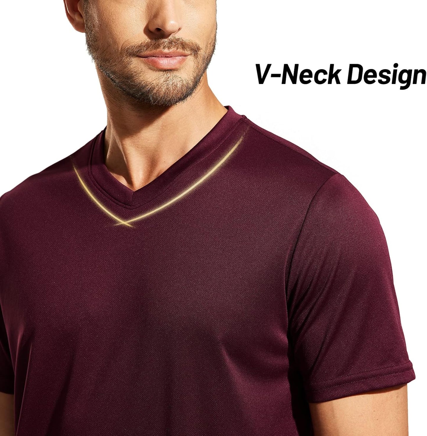 MIER Men's Quick Dry Workout Shirts Moisture Wicking Running Athletic Performance T-Shirts Recycled Polyester Top Tee