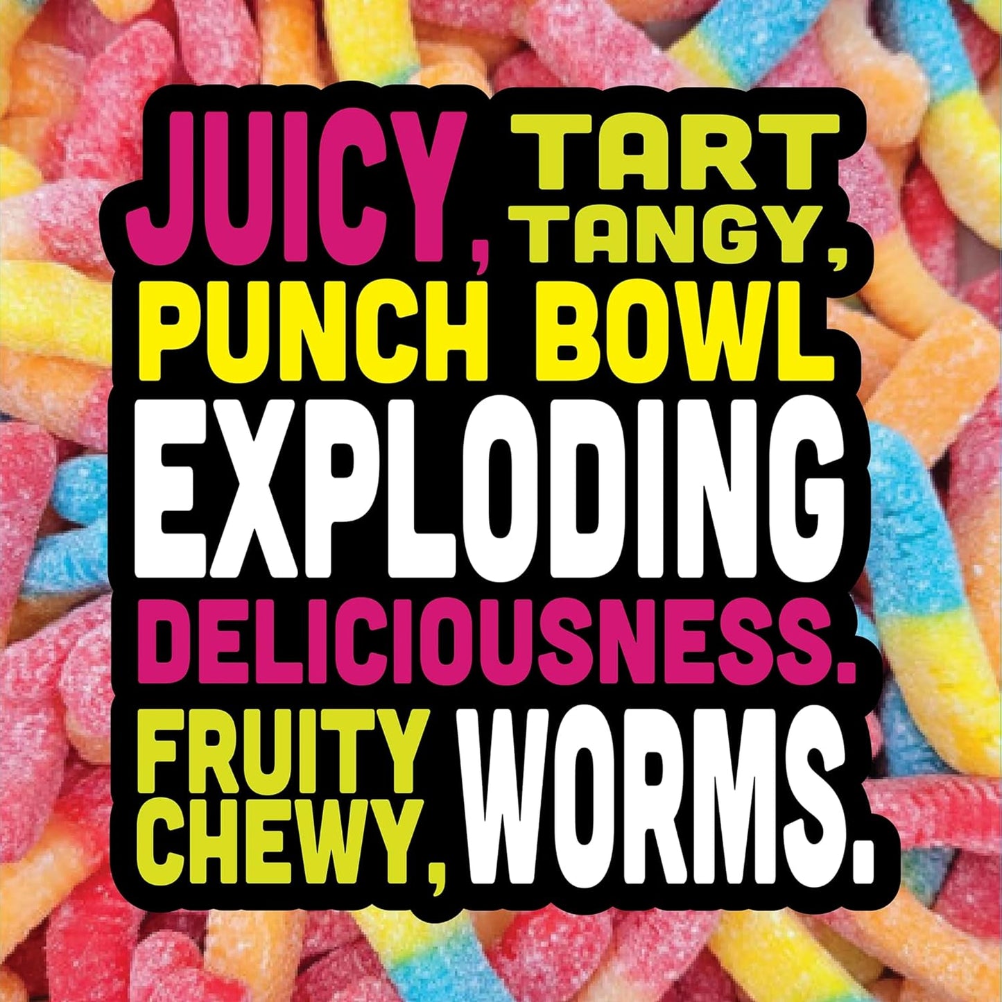 Trolli Sour Brite Crawlers, Candy, Fruit Punch, Sweet and Sour, Gummy Worms, 7.2 oz