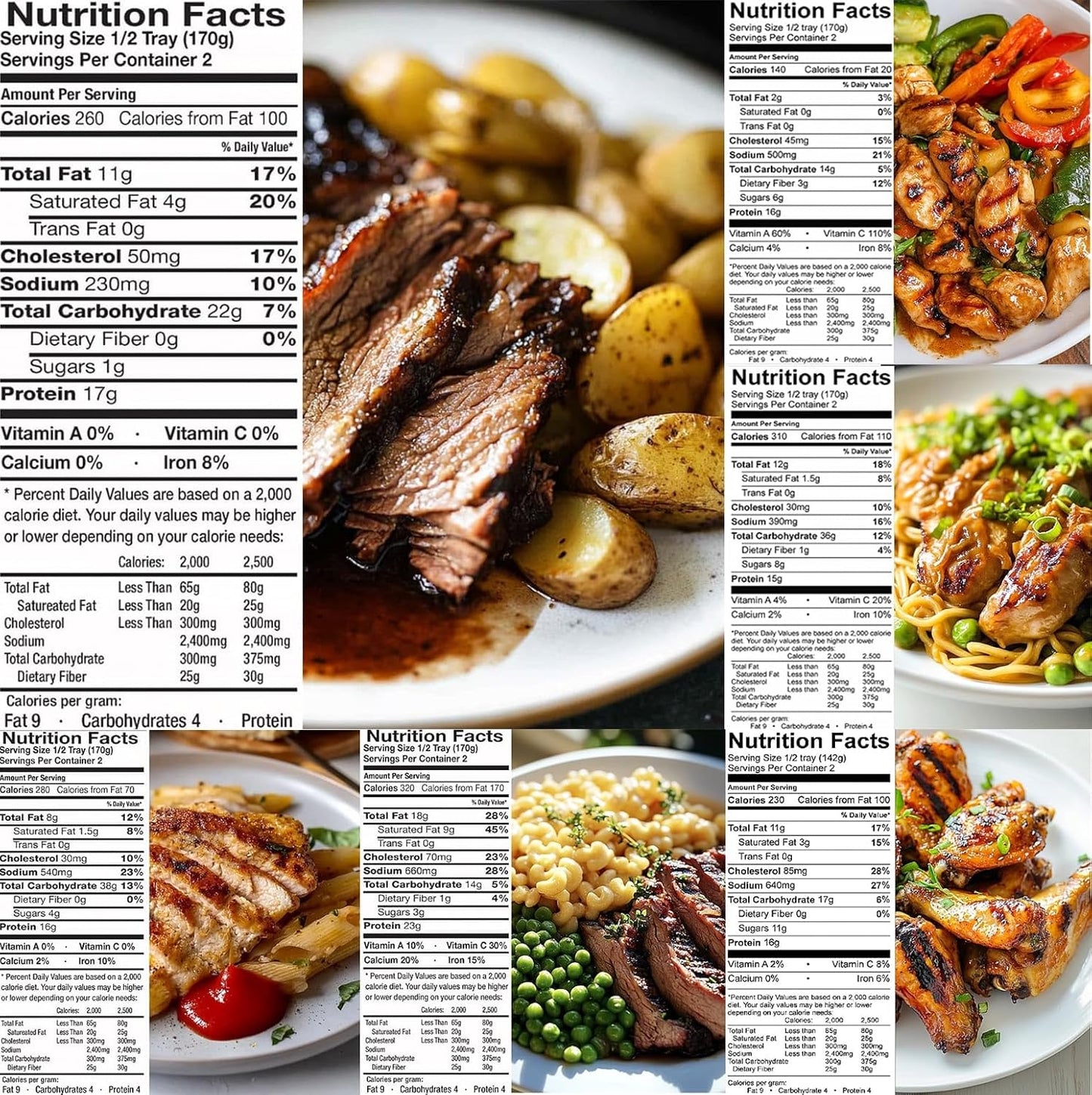 Grumpy Butcher Chef-Crafted Gourmet Meals Sampler: BBQ Fusion, 6-pack (10-15 oz each) – Premium Prepared Meals & Entrees