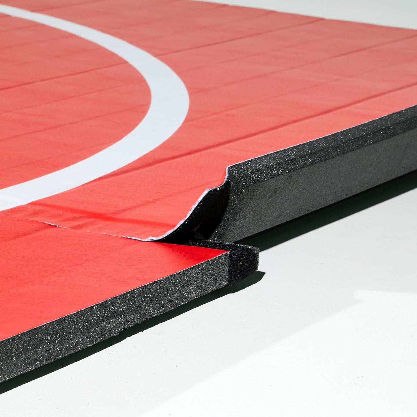 Dollamur 10’x10’x1.25” Wrestling Mat, Black, Home Workouts, Exercise, with Circles, FLEXI-Connect®
