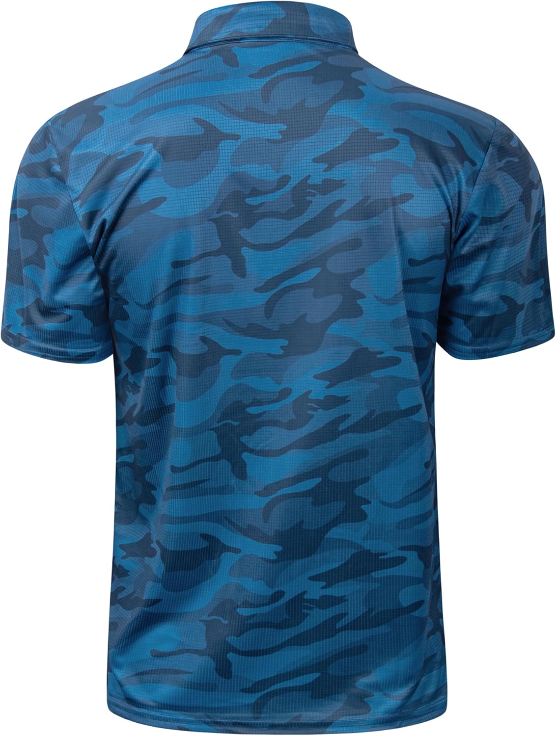 TAPULCO Mens Quick Dry Polo Shirts Camouflage Pattern Performance Athletic Lightweight Breathable Casual Golf Tshirts