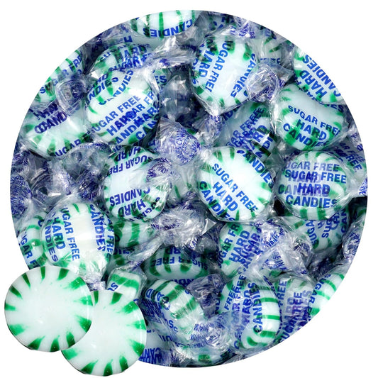 Arcor Sugar Free Spearmint Starlight Mints, 1 Pound Bulk Bag, Individually Wrapped Hard Candy, The Hampton Popcorn & Candy Company