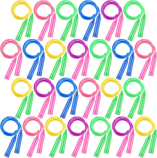 Elcoho 36 Packs Jump Rope Set 7.3 Feet Adjustable Skipping Rope for Kids Party Favors, Outdoor Activity, Birthday Reward Gift