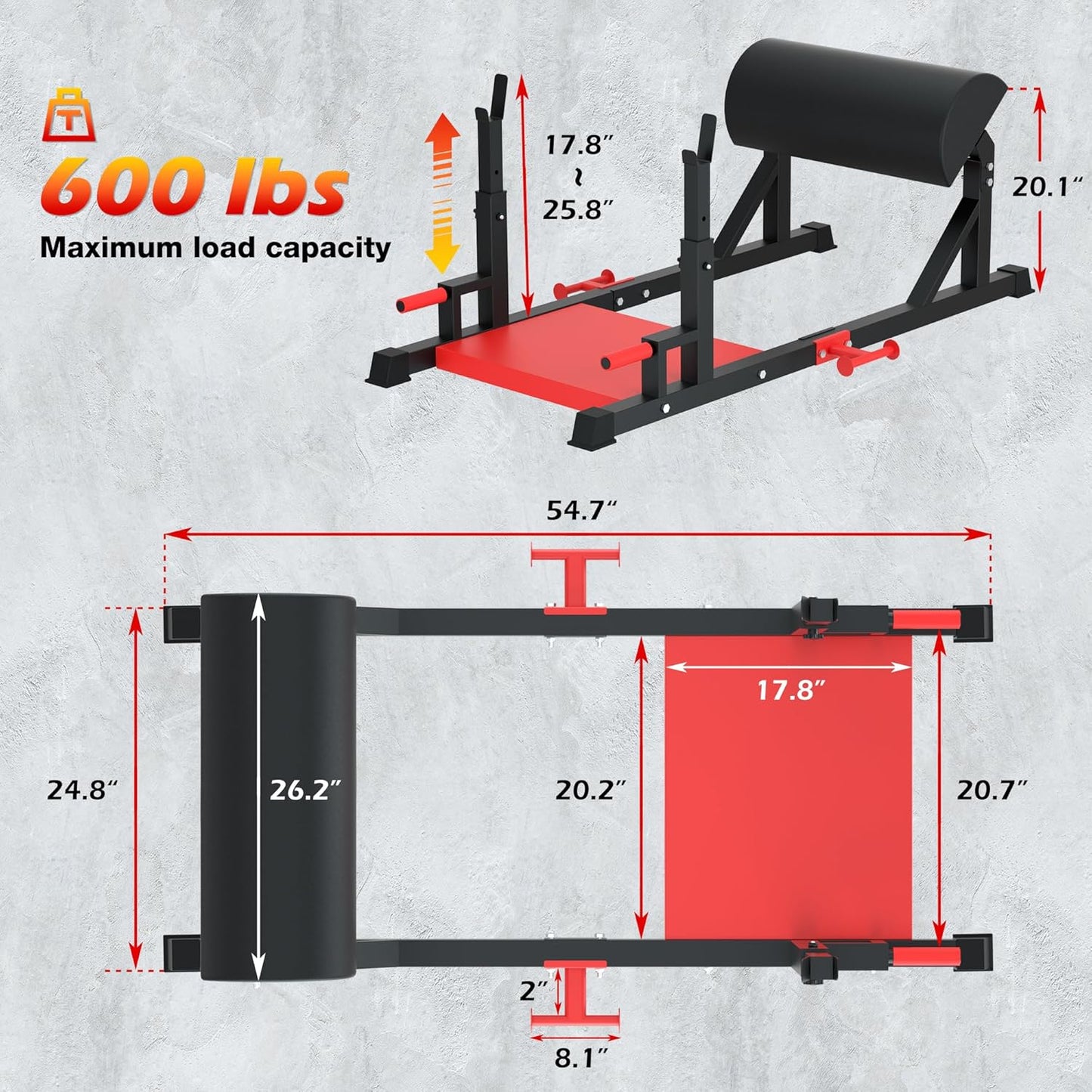 VIVITORY Hip Thrust Machine, Glute Bridge Machine Sissy Squat Machine with Weight Holder, Heavy Duty Butt Exercise Equipment for High Resistance Glute Training, Leg & Core Strengthening Equipment