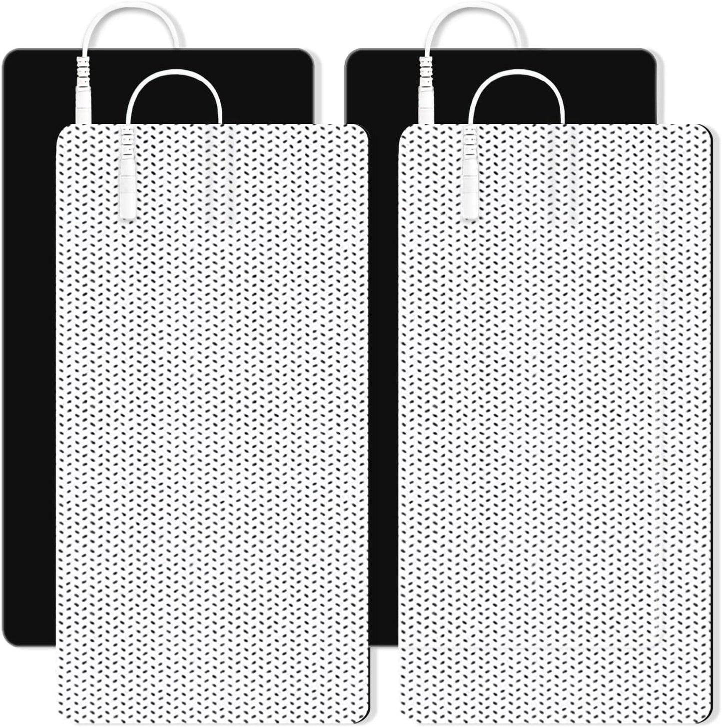 TENS Unit Replacement Pads for Waist and Lower Back Pain Relief 4X8" Large TENS Unit Pads Self-Adhesive Electrode Pads Compatible with TENS 7000, AUVON TENS- 4 Pcs