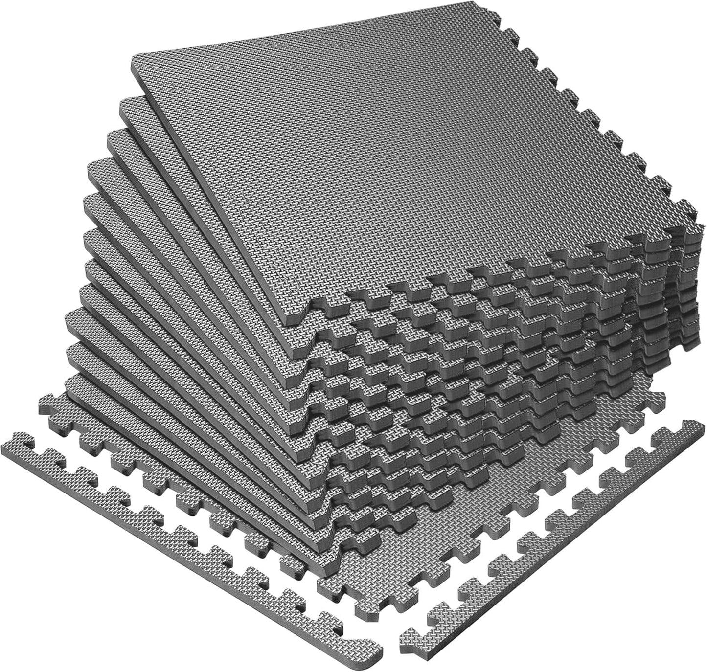 Hulkfit Puzzle Exercise Mat with EVA Foam Mat Interlocking Floor Tiles for Home Gym Mats Flooring for Garage Floor Padding for Kids Exercise Equipment Mats