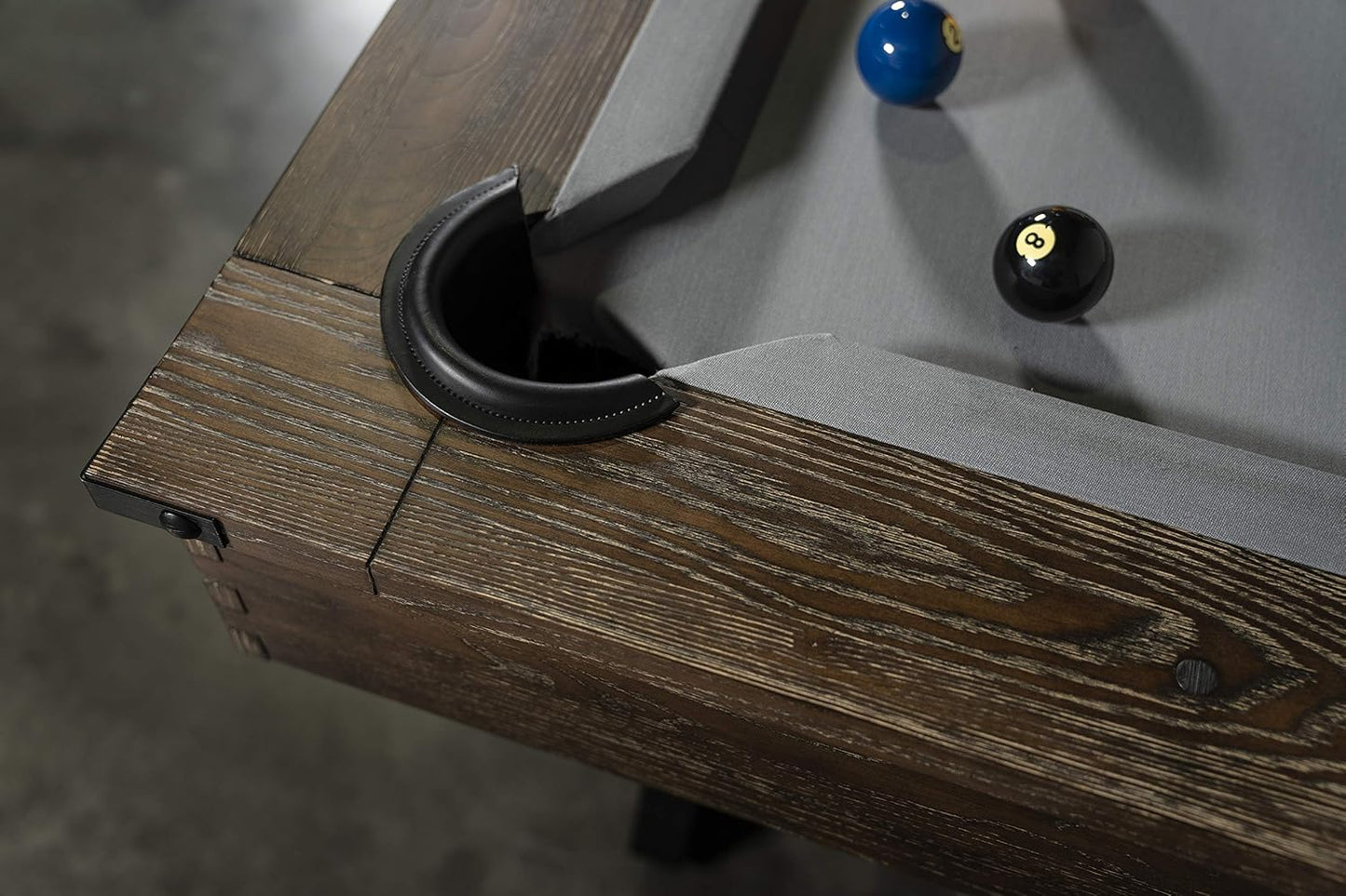 Nixon Billiards - Hunter Slate Billiard Pool Table(Metal Leg) - Brushed Walnut - 7 FT and 8 FT - White Glove Installation