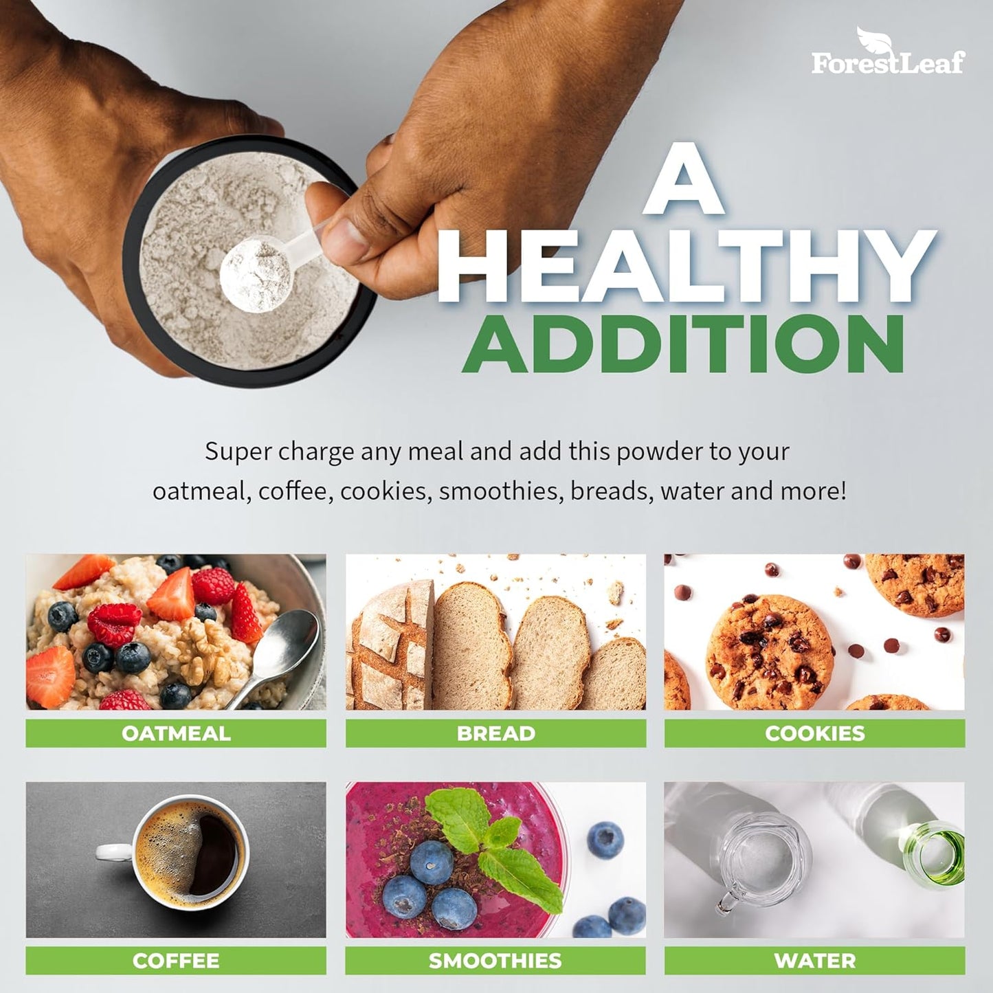 ForestLeaf Collagen Peptides Powder Unflavored - Hydrolyzed Grass Fed Keto Collagen Protein Powder Type 1, 2 & 3 - Vital Hair, Skin, Nails, Joints, Recovery, 11g Per Serving