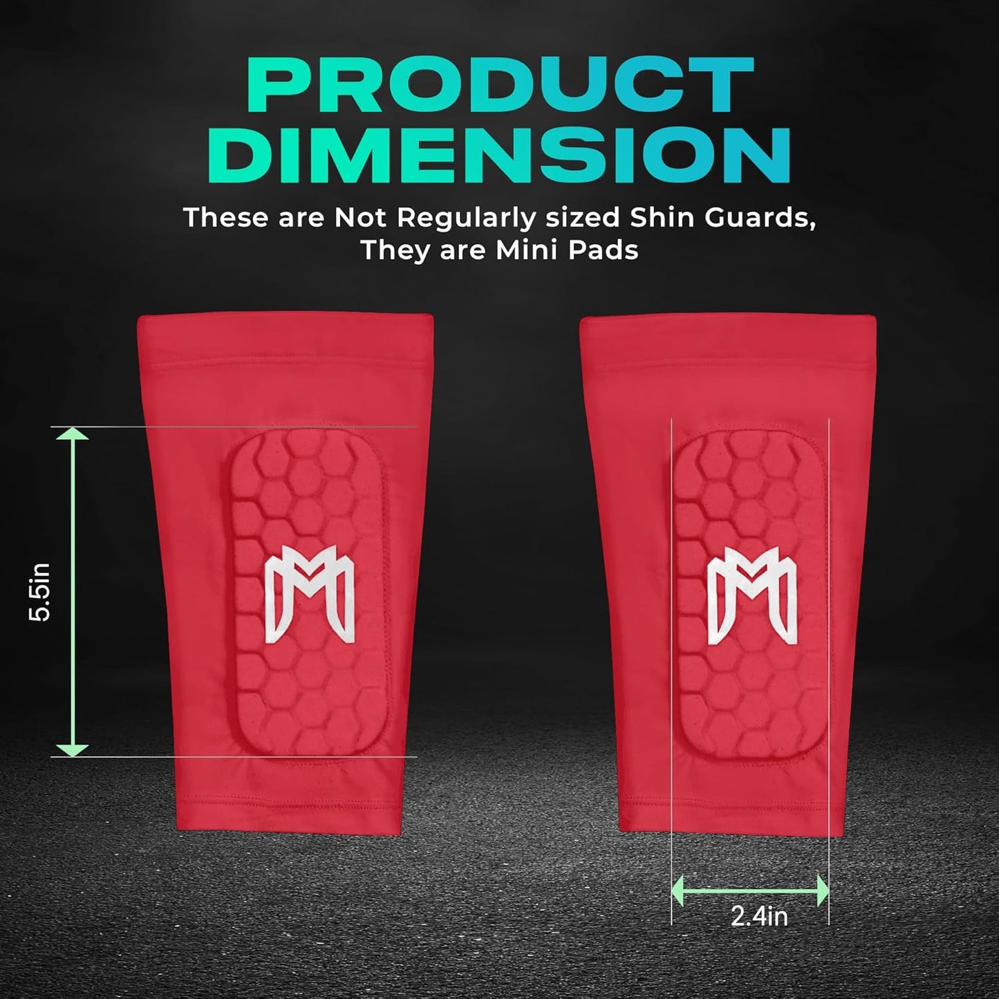 Mini Shin Guards Soccer – Built in Shin Pad Sleeves for Mens, Women, Teens - Small Shin Guards - Lightweight, Breathable Shin Defender Leg Protection