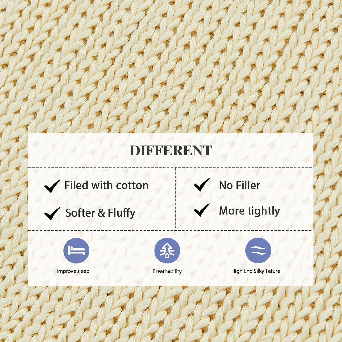 L'AGRATY Heavy Weighted Blanket - 50"x60", 10lbs Cooling Chunky Knit, Braided Crochet Throw with Thick Cable Yarn, Machine Washable