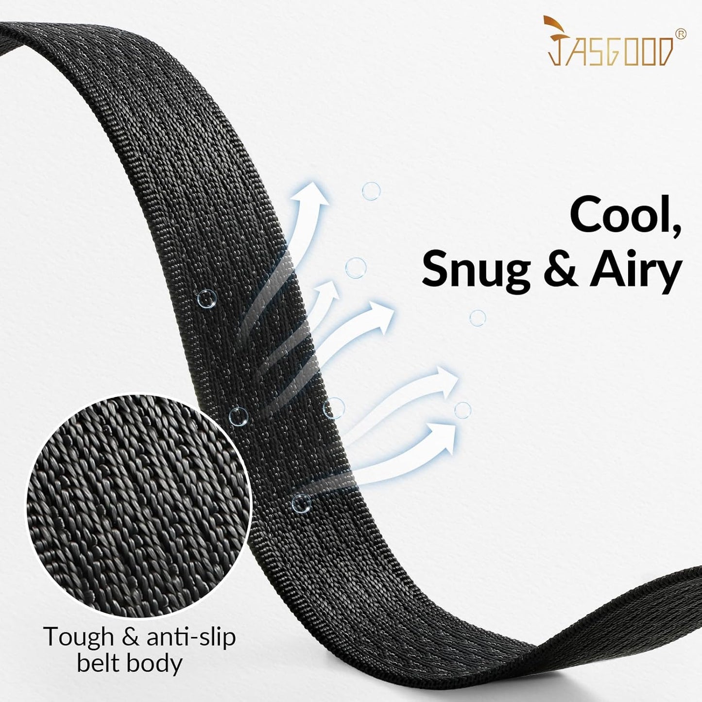 JASGOOD Nylon Canvas Breathable Military Tactical Men Waist Belt With Plastic Buckle