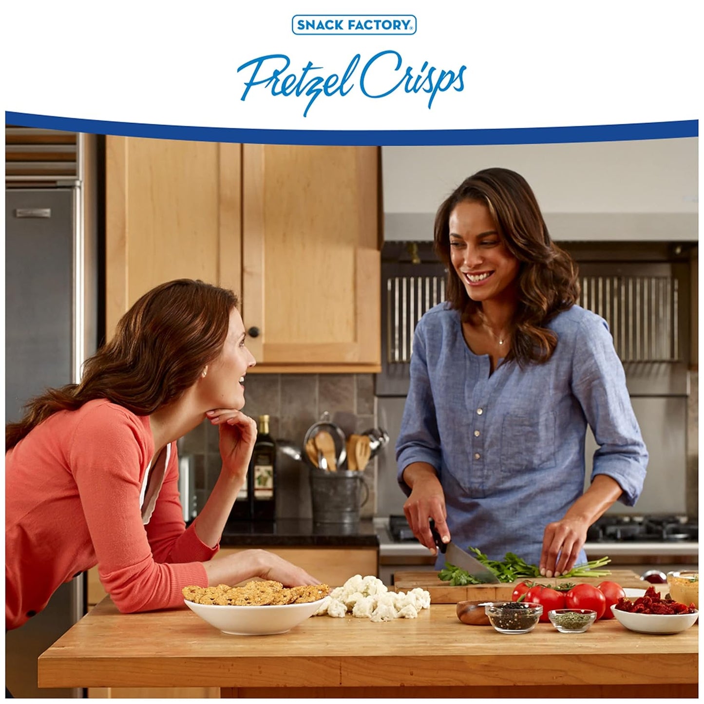 Snack Factory Buffalo Wing Pretzel Crisps, Non-GMO, 7.2 OZ Resealable Bag