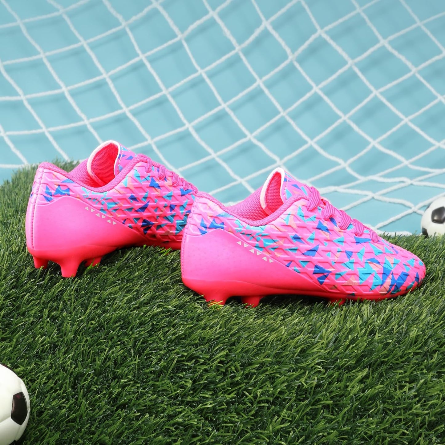 DREAM PAIRS Boys Girls Soccer Cleats Youth Firm Groud Athletic Outdoor Trainning Football Shoes for Little/Big Kid