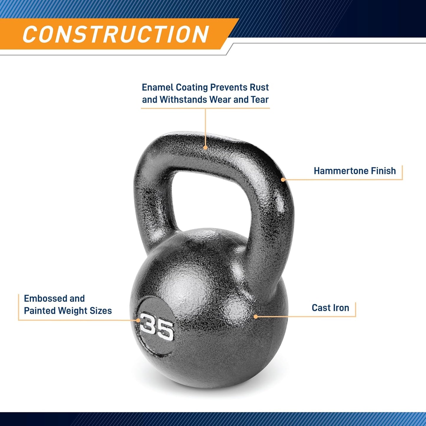 Marcy Hammertone Kettle Bells - 10 to 55 lbs. HKB Workout Weights