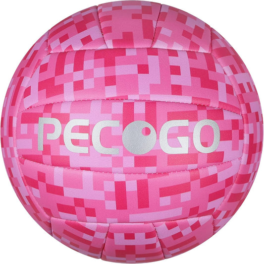 Volleyball Size 5 PU Leather Soft Indoor Outdoor Volleyballs Sports Training Game Play Ball for Beginner, Teenager, Adult, 8.2