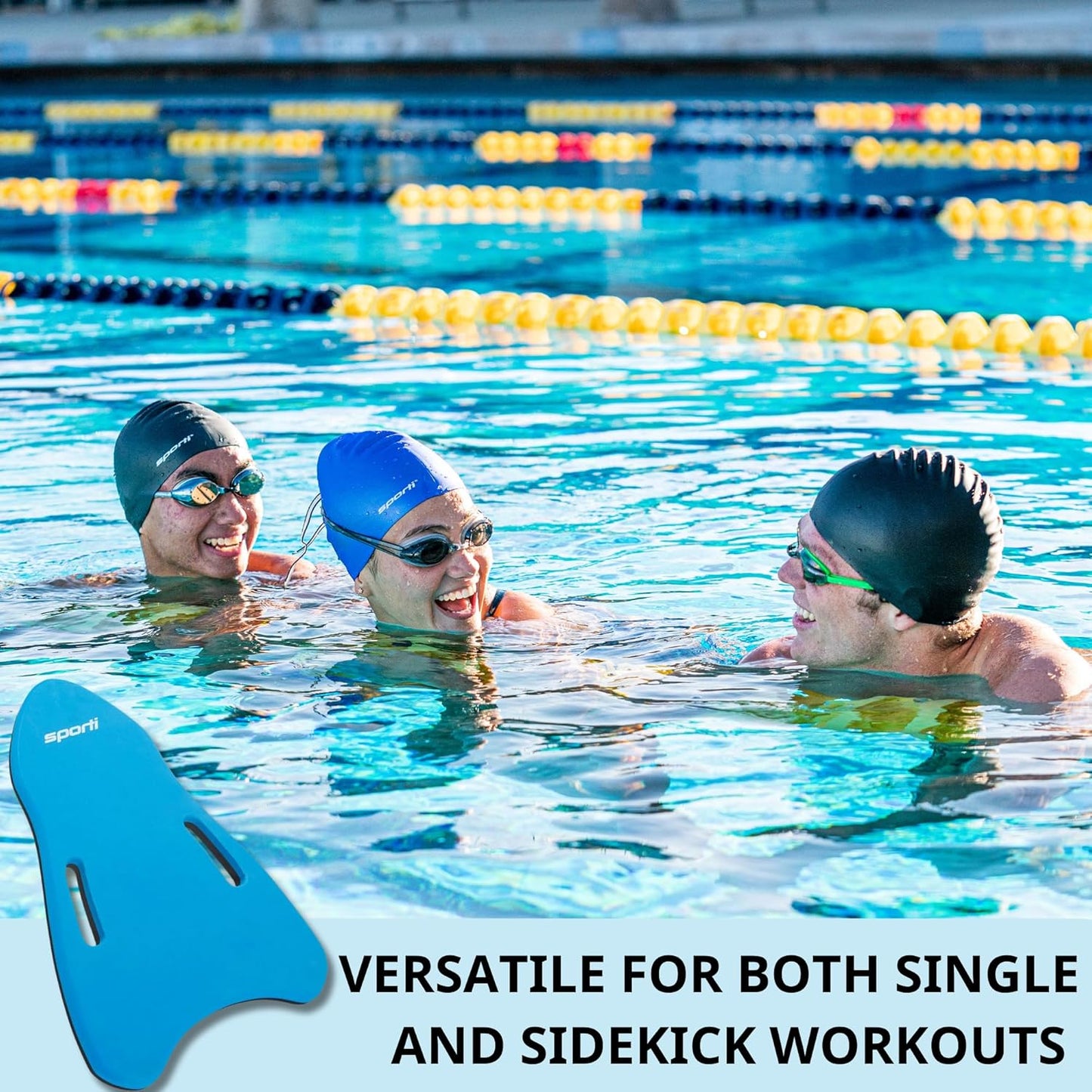 Sporti Adult Kickboard for Swim Training - Swimming Kickboard for Men Women, Water Board for Adult, Swimming Training Aid