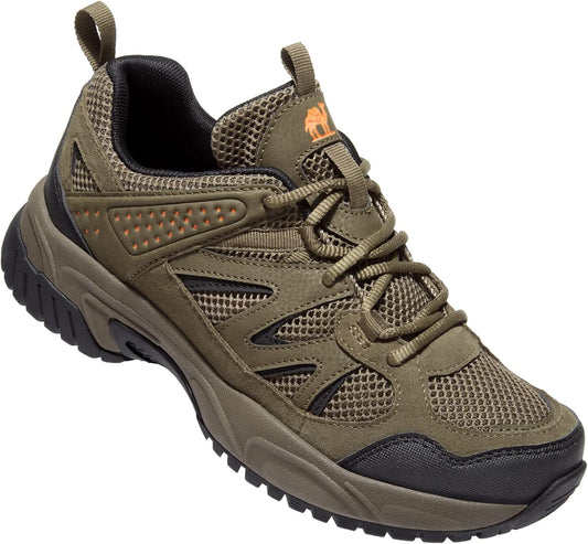 CAMELSPORTS Hiking Shoes Men Lightweight Non-Slip Breathable Sneakers Low Top Walking Shoes for Outdoor Trailing Trekking Walking Climbing