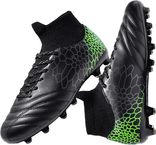 Boys Girls Soccer Cleats Youth Training Football Cleats High-top Soccer Shoes for Little/Big Kid