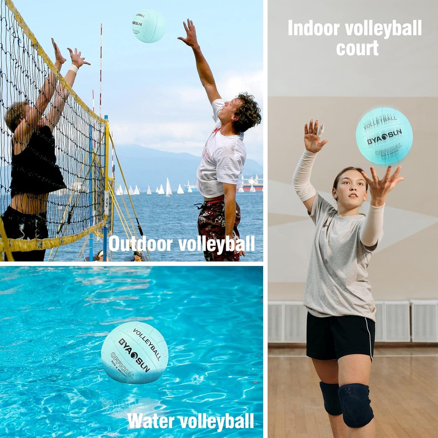 Soft Official Volleyball for Indoor Outdoor Beach, Size 5 Training Volleyball for Beginner Teenager Adult…