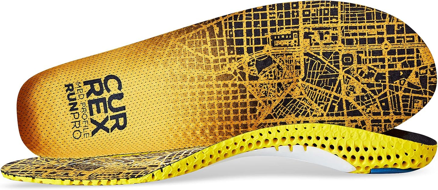 CURREX RunPro Insoles for Running Shoes – Arch Support Inserts to Help Reduce Fatigue, Prevent Injuries & Boost Performance – for Men & Women – Medium Arch, Small