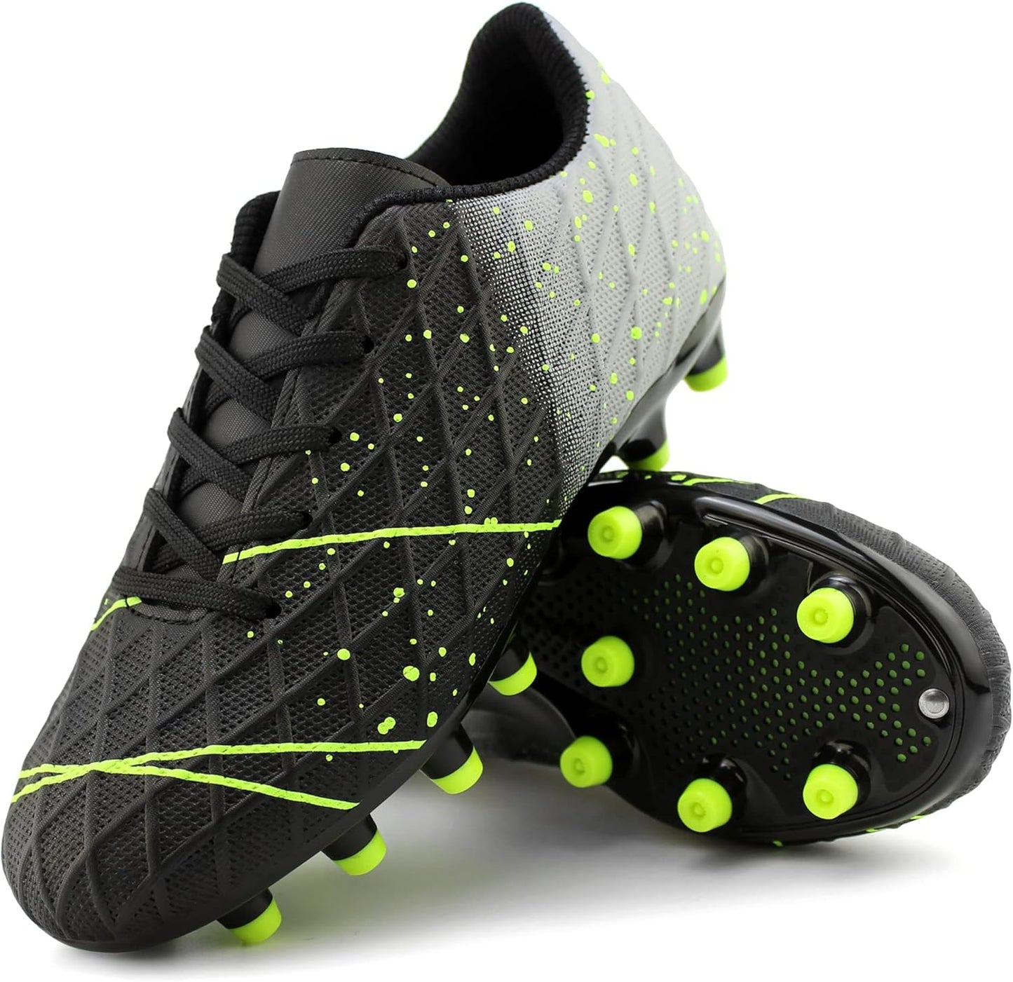 Tobfis Kids Athletic Outdoor Firm Ground Soccer Cleats Shoes(Toddler/Little Kid/Big Kid)