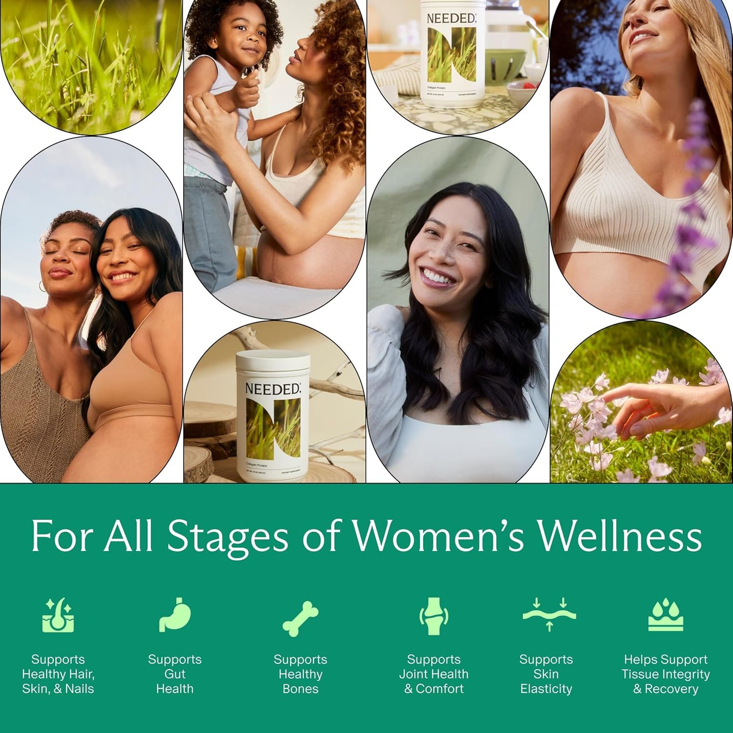 Needed. Hydrolyzed Collagen Protein Powder | Expert-Backed & Clean Sourced | Supports Skin, Hair, Joints | Grass-fed, Pasture-Raised, Hormone-Free | 1lb