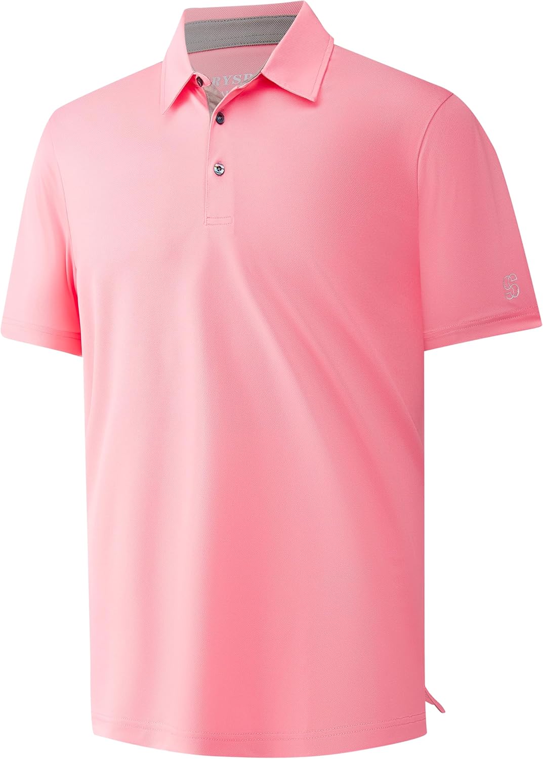 Mens Golf Shirt Short Sleeve Moisture Wicking Dry Fit Performance Solid Casual Pique Collared Golf Polo Shirts for Men