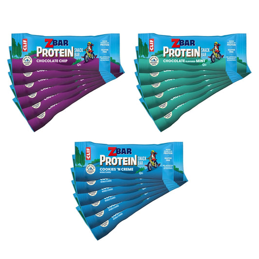 Zbar Protein - Chocolate Chip, Chocolate Mint, Cookies 'n Creme - Variety Pack - Crispy Snack Bars - Made with Organic Oats - Non-GMO - 5g Protein - Gluten Free Protein Bars, School Snacks (18 Pack)