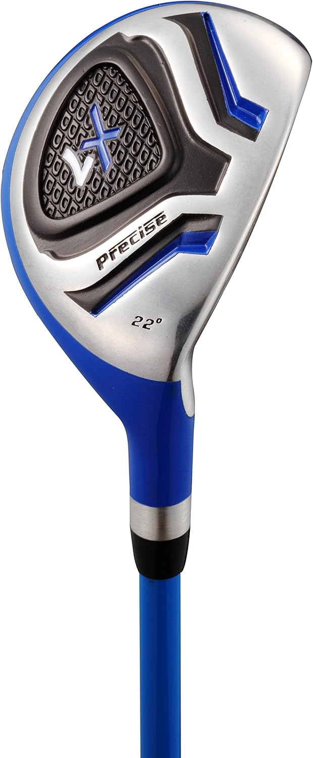 Precise X7 Kids Golf Clubs Set for Ages 3-5, 6-8, 9-12 | Right/Left Hand Girls & Boys Golf Clubs with Lightweight Graphite Shafts, Hybrid & Stand Bag