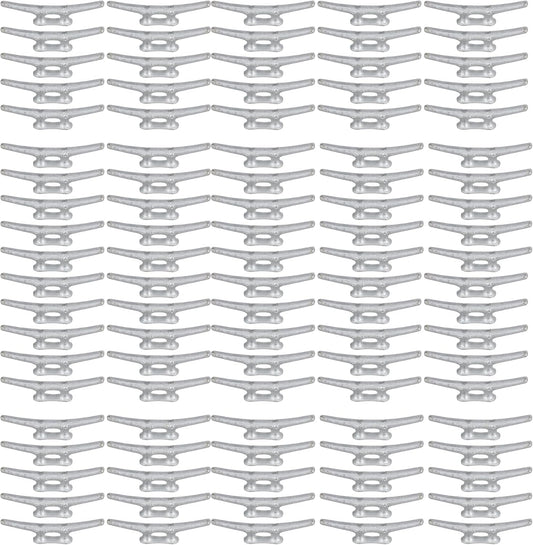MarineNow Hot-Dipped Galvanized Iron Dock Cleat – Choose Size: 4", 6", 8", 10", 12", 14" – Heavy-Duty Boat Cleats for Dock Lines – Available in Single or Bulk Multi-Packs