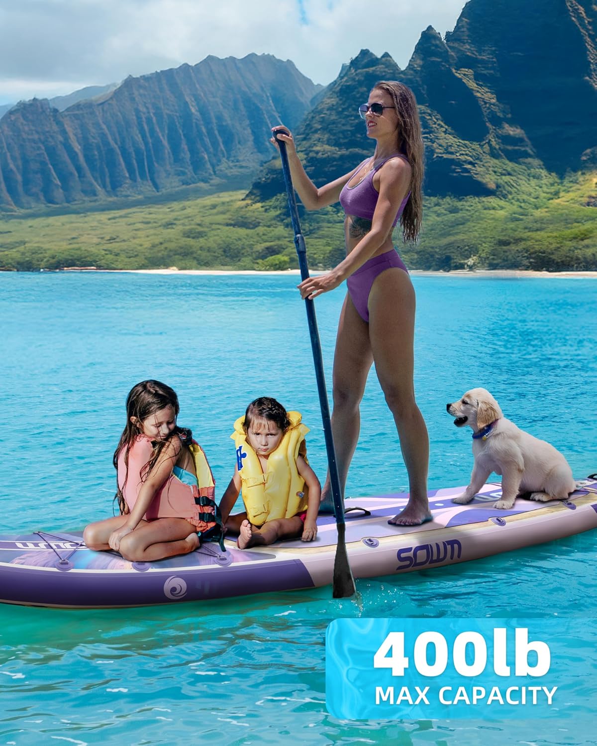 Inflatable Paddle Boards 11'x33'', Stand Up SUP Paddle Board Inflatable for Adults Youth, Extre Wide & Non-Slip Sup of All Skill Levels