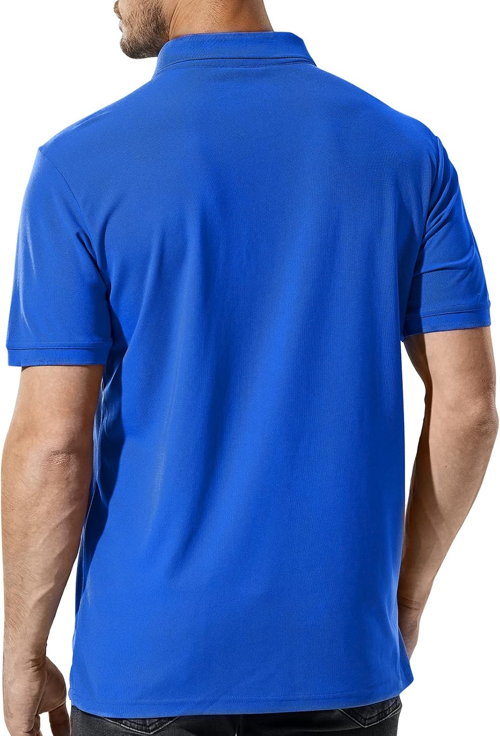 MIER Polo Shirts for Men Short Sleeve Quick Dry Polyester Collared Shirts Casual Golf Shirts, Moisture-Wicking