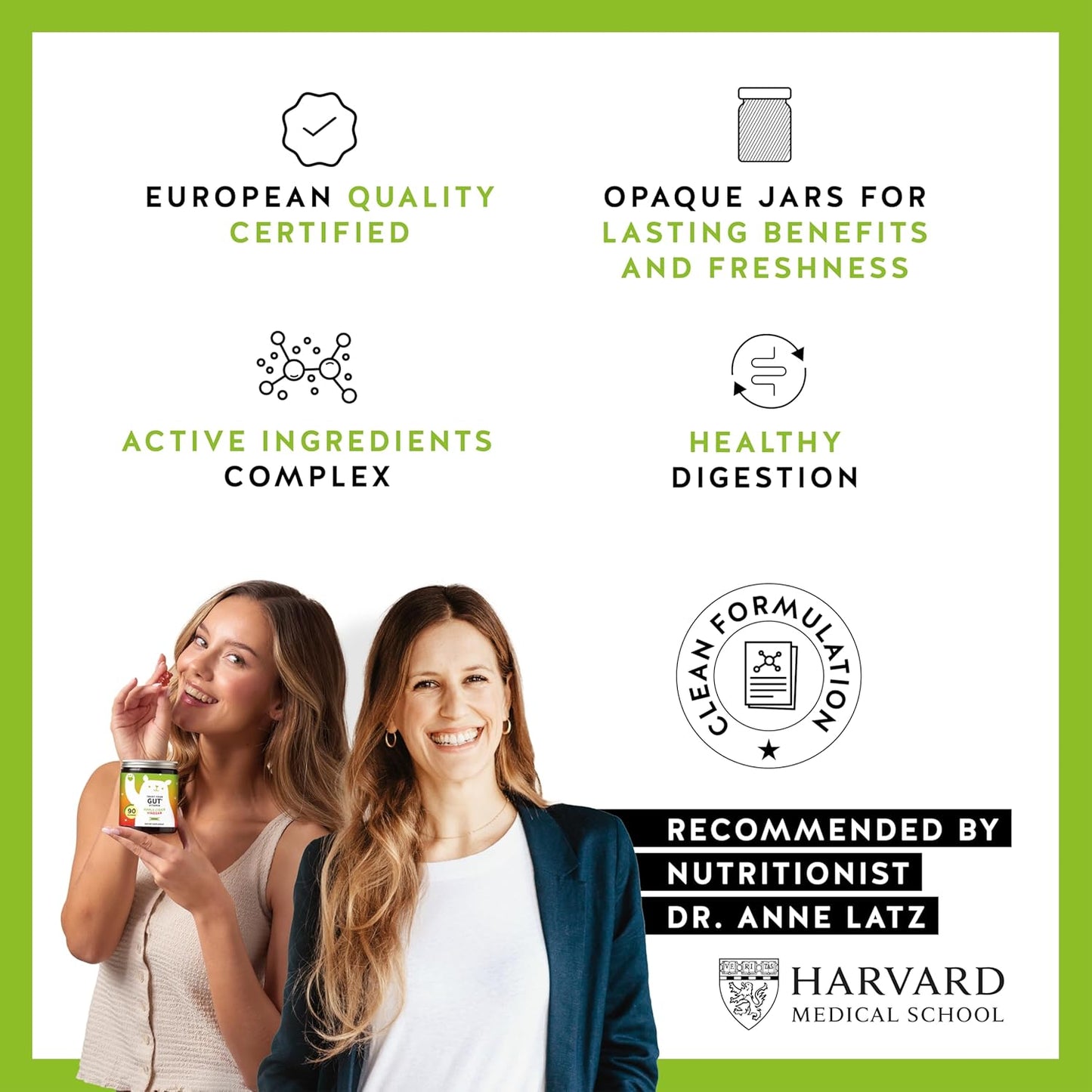 Apple Cider Vinegar Gummy Bears - Metabolism Booster Complex with Vitamin B6, B12, Iodine, Folic Acid - Well-Being & detoxification - Vegan - Balanced Gut (30 Gummies)