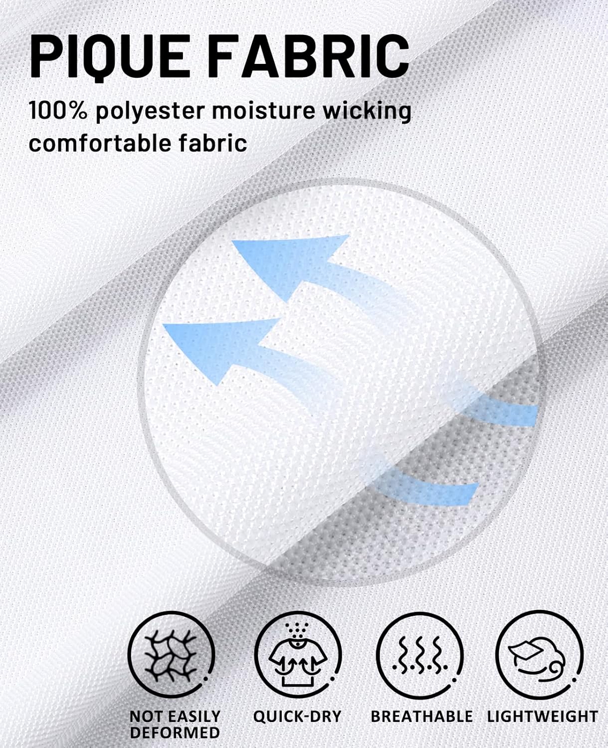 MIER Polo Shirts for Men Short Sleeve Quick Dry Polyester Collared Shirts Casual Golf Shirts, Moisture-Wicking