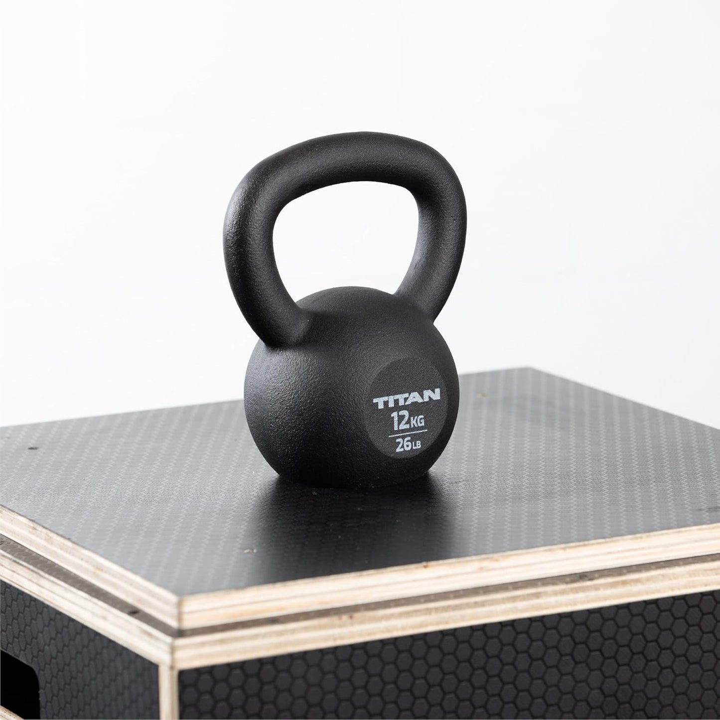 Titan Fitness Cast Iron Kettlebell, Single Piece Casting, KG and LB Markings, Full Body Workout