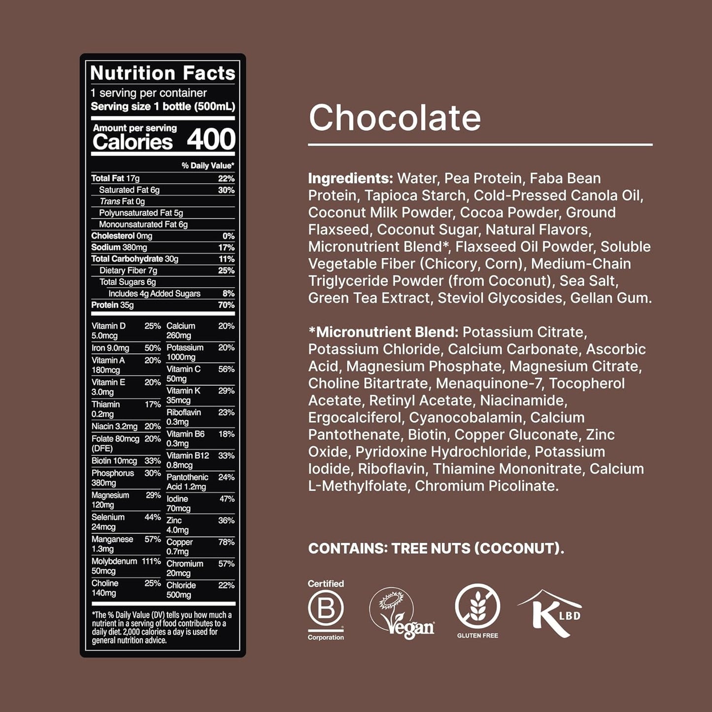 Huel Black Edition Ready-to-Drink, Chocolate Meal Replacement Drink, 35g High Protein, 27 Vitamins and Minerals, Vegan, Gluten Free, Plant Based, High Fiber, Low Sugar, 16.9 Fl Oz (12 Pack)