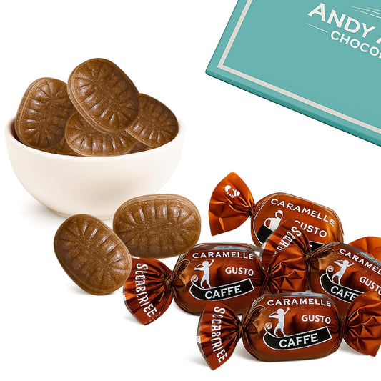 Andy Anand Chocolatier Sugar Free Espresso Coffee Hard Candy - Made in Europe Gluten Free & Diabetic Friendly Coffee Candy, With Real Unique Flavor Hard Candy Individually Wrapped (Pack of 2)