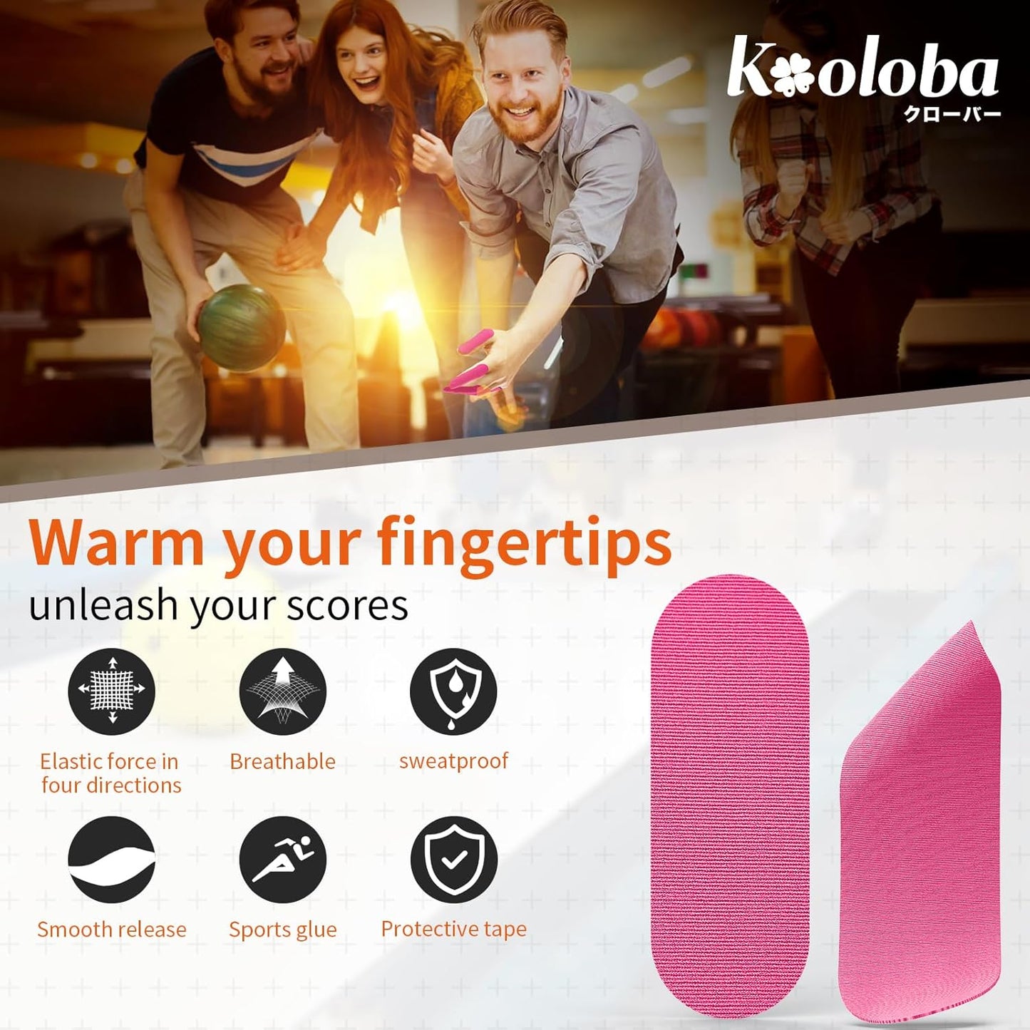 Bowling Tape Bowling Thumb Tape - Sweatproof, Pre Cut, Multiple Colors 100pcs (Hot Pink)