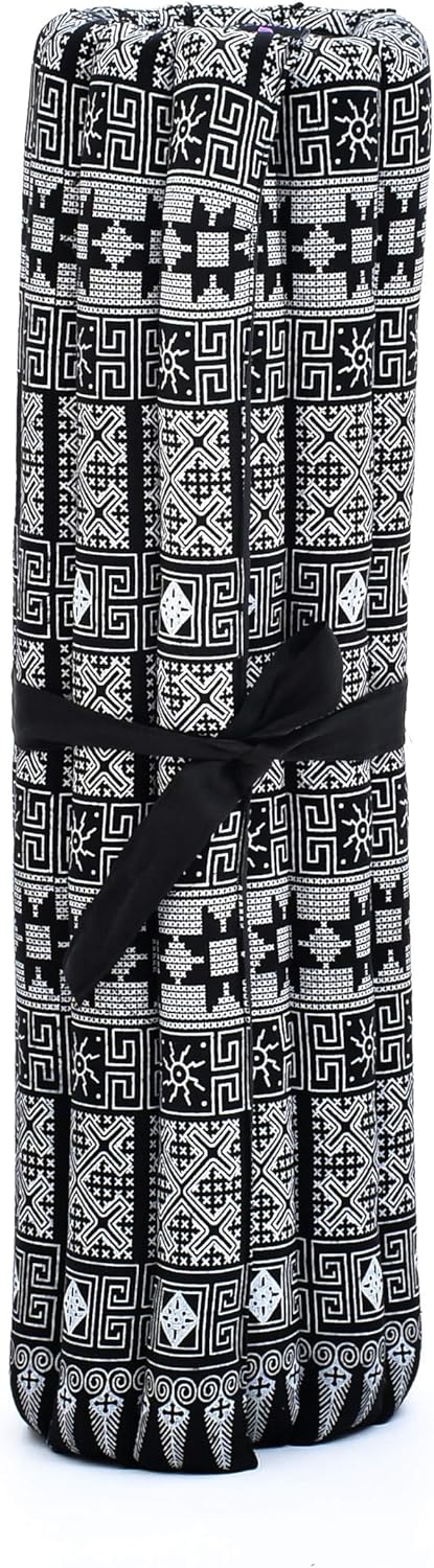 Leewadee Zabuton Seating Cushion – Square Floor Seat for Meditation Exercises, Light Yoga Mat Filled with Kapok